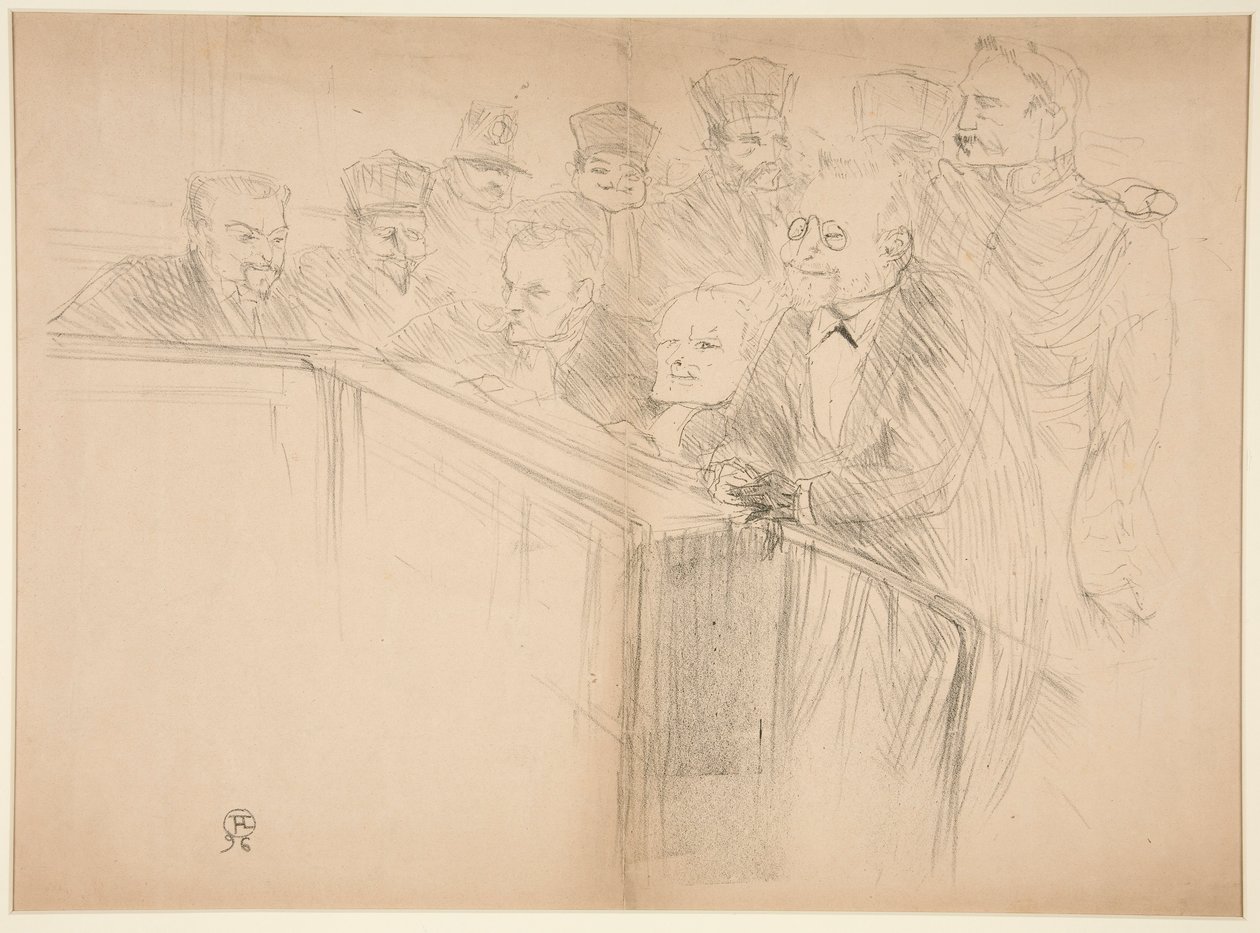Der Arton-Prozess, erste Platte von Henri de Toulouse Lautrec