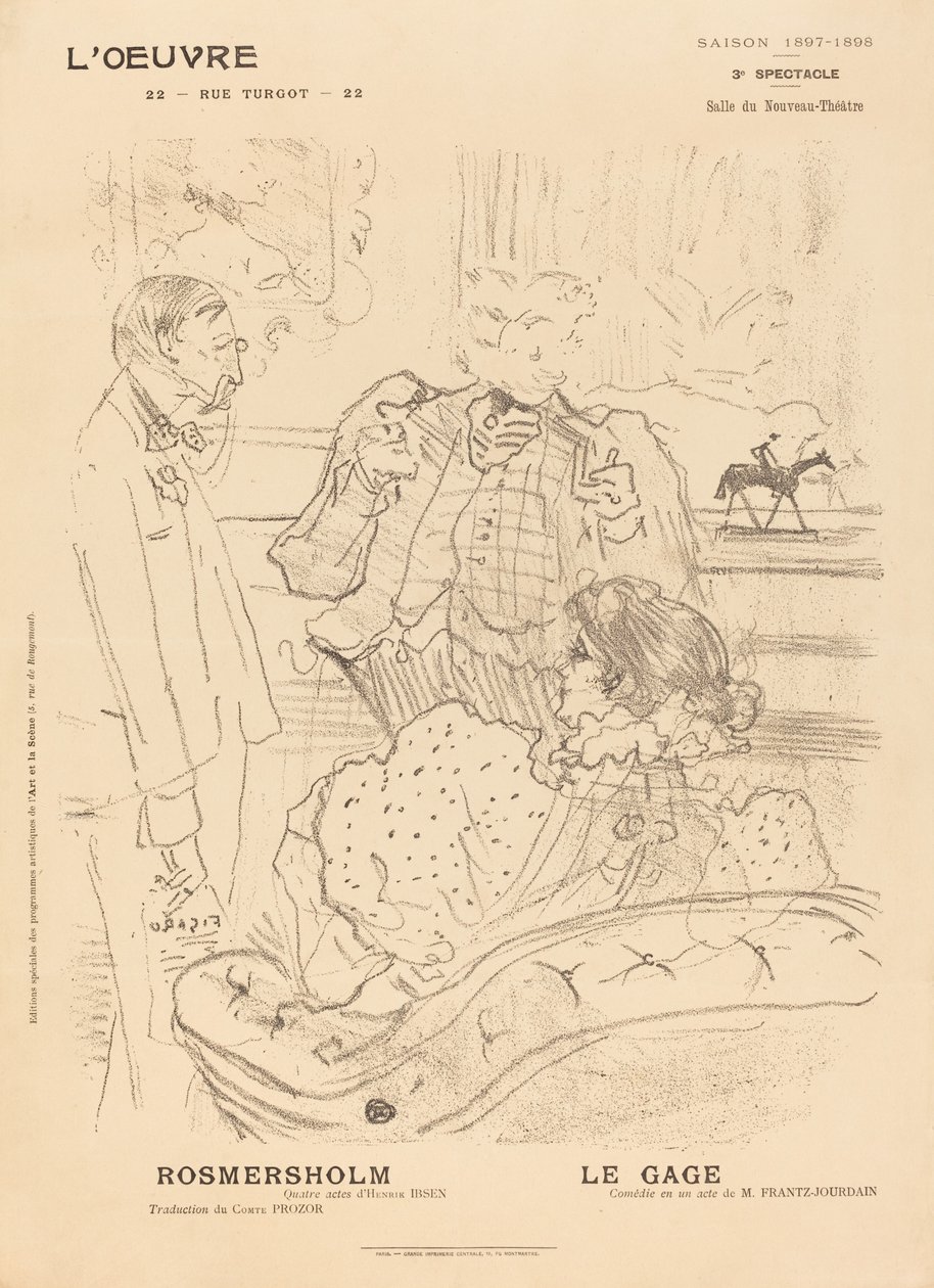 Rosmersholm; Das Pfand von Henri de Toulouse Lautrec