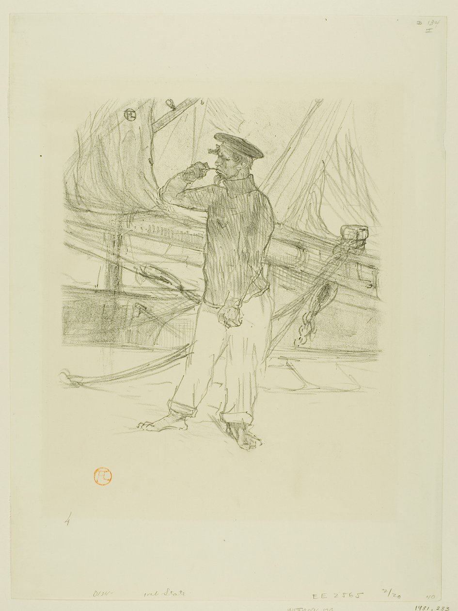 Der geräucherte Hering, aus Mélodies de Désiré Dihau von Henri de Toulouse Lautrec