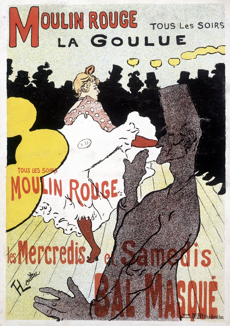 Toulouse-Lautrec-Poster für Moulin Rouge und La Goulue von Henri de Toulouse Lautrec