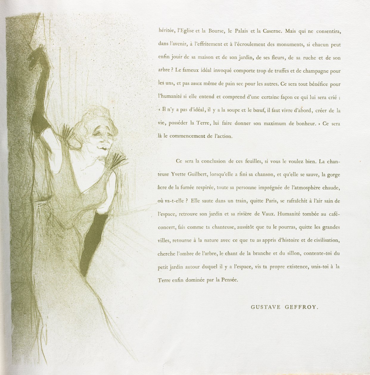 Yvette Guilbert - Französische Serie: Nr. 16 von Henri de Toulouse Lautrec