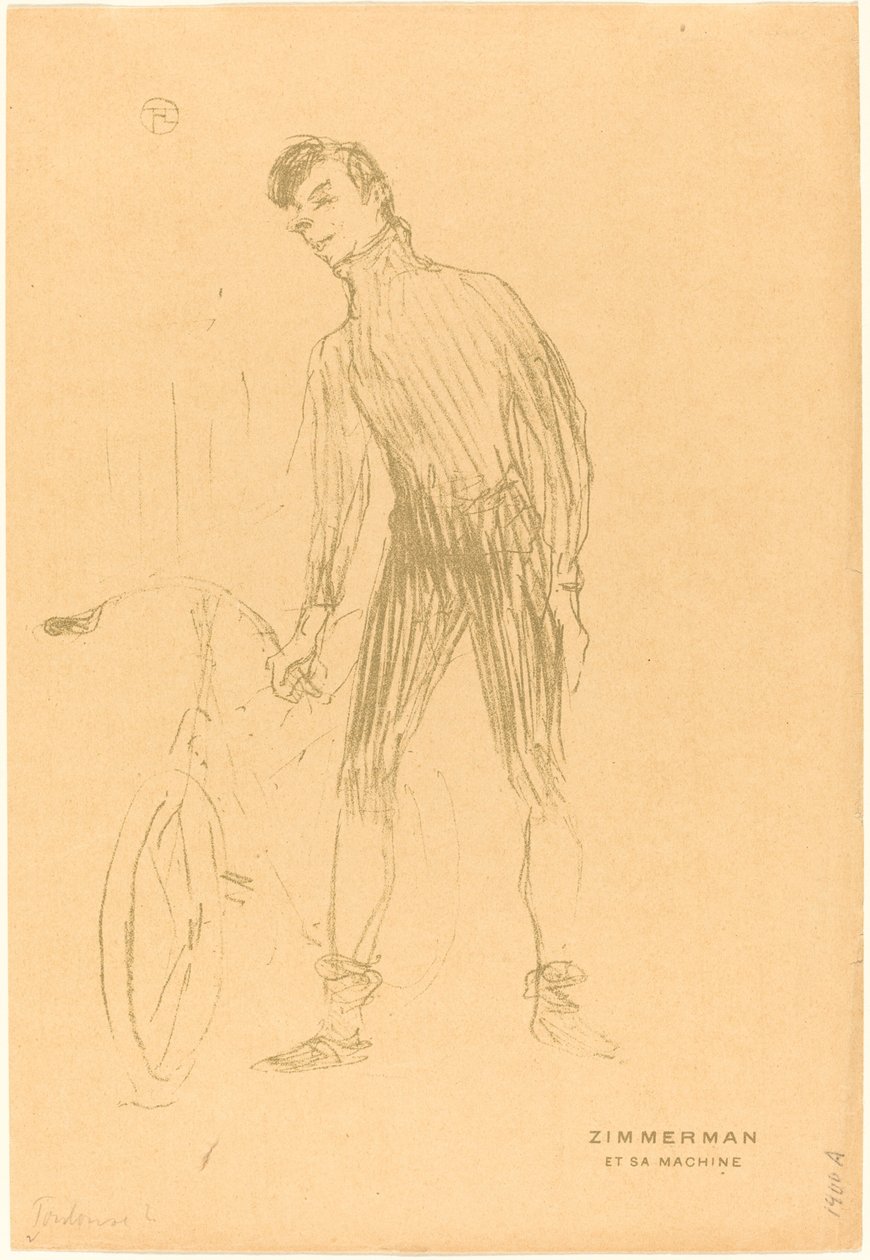 Zimmermann und seine Maschine von Henri de Toulouse Lautrec