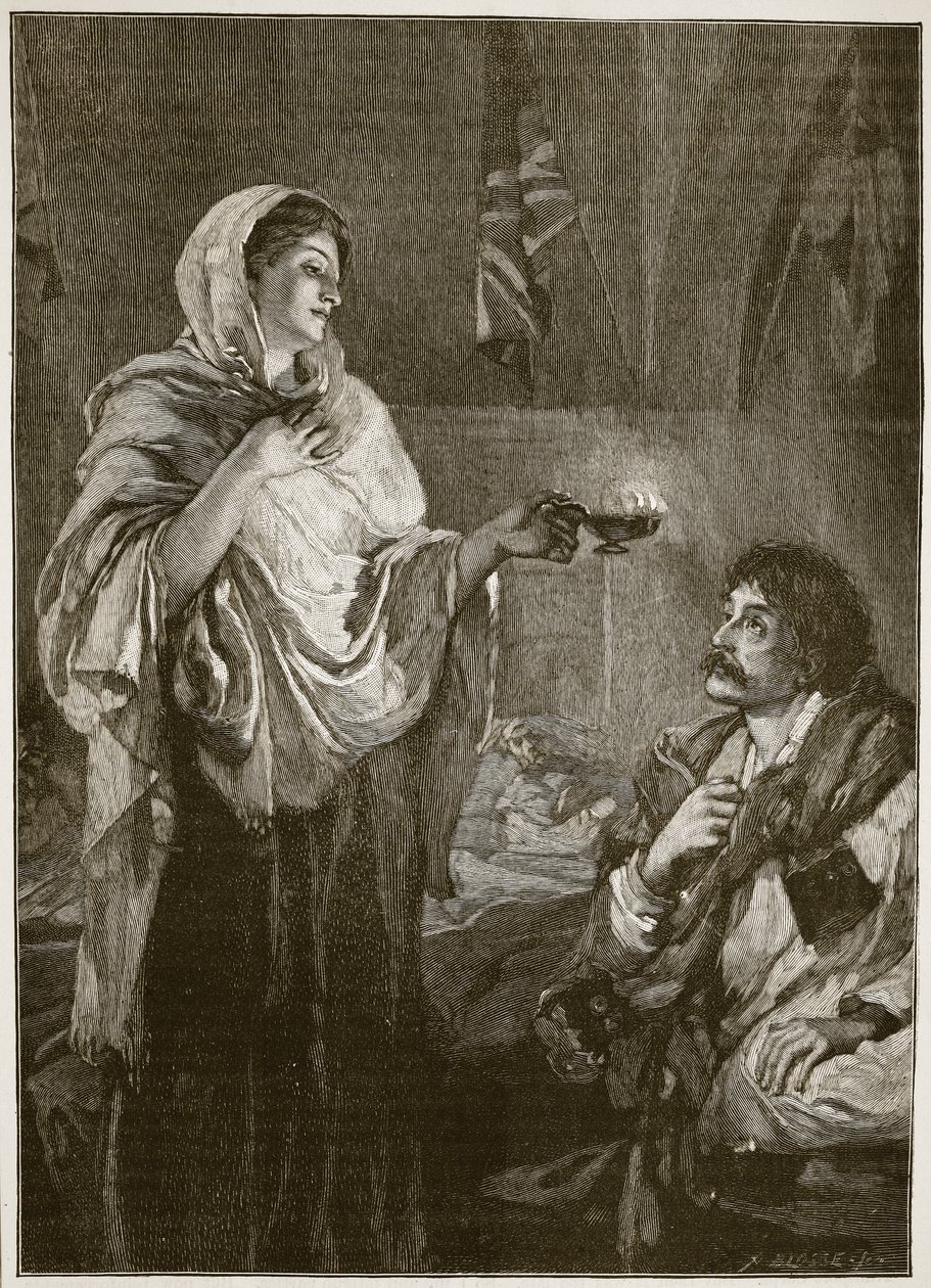Florence Nightingale im Krankenhaus von Scutari, Illustration aus 