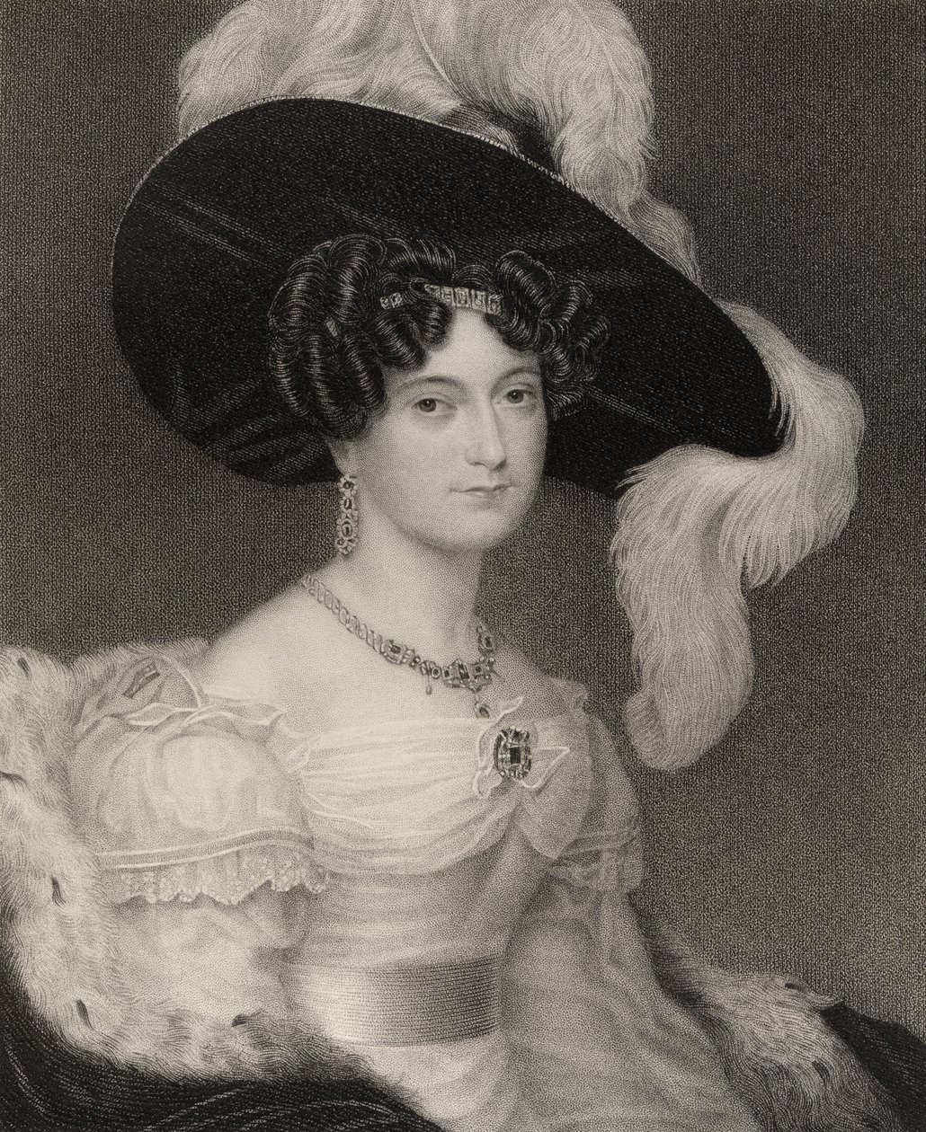Victoria Maria Louis, Herzogin von Kent und Strathearn, graviert von John Cochran, aus 