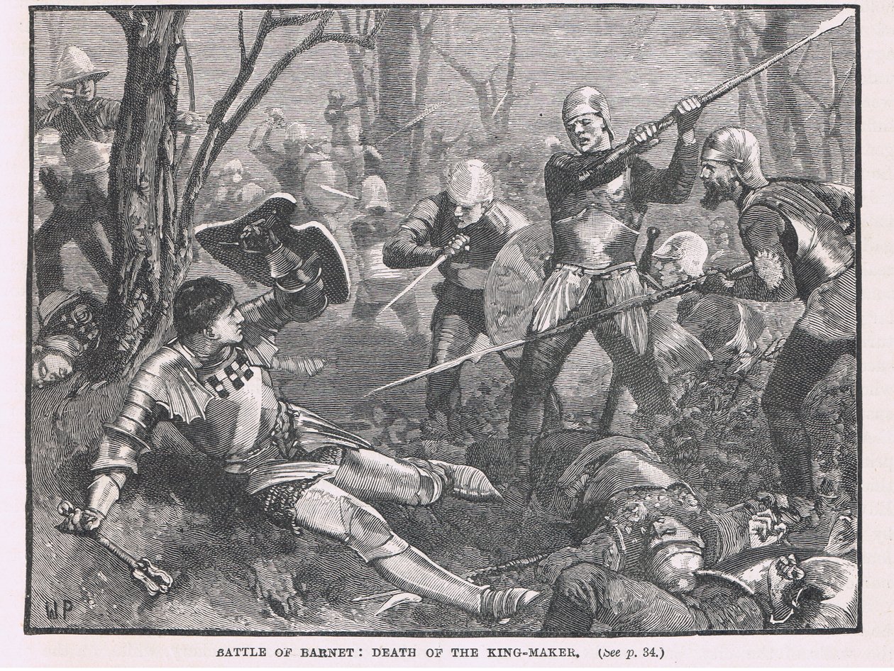 Schlacht von Barnet: Tod von Warwick dem Königsmacher 1471 von Henry Marriott Paget