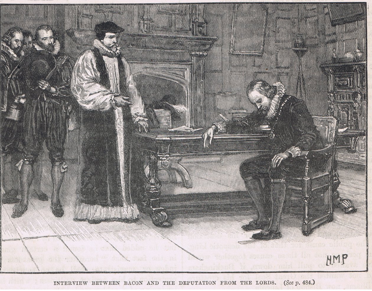 Interview zwischen Bacon und der Abordnung der Lords 1621 von Henry Marriott Paget