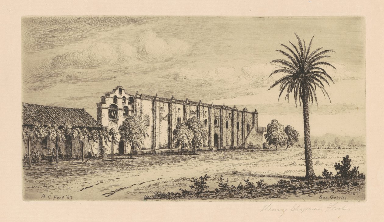 Mission San Gabriel Arcángel, 1883 von Henry Chapman Ford