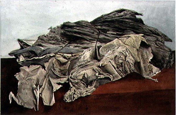 Zeichnung eines Pakets von Aufzeichnungen im alten Archiv von Henry Cole