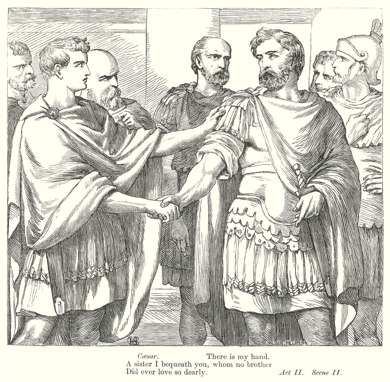 Antonius und Cleopatra (Gravur) von Henry Courtney (after) Selous