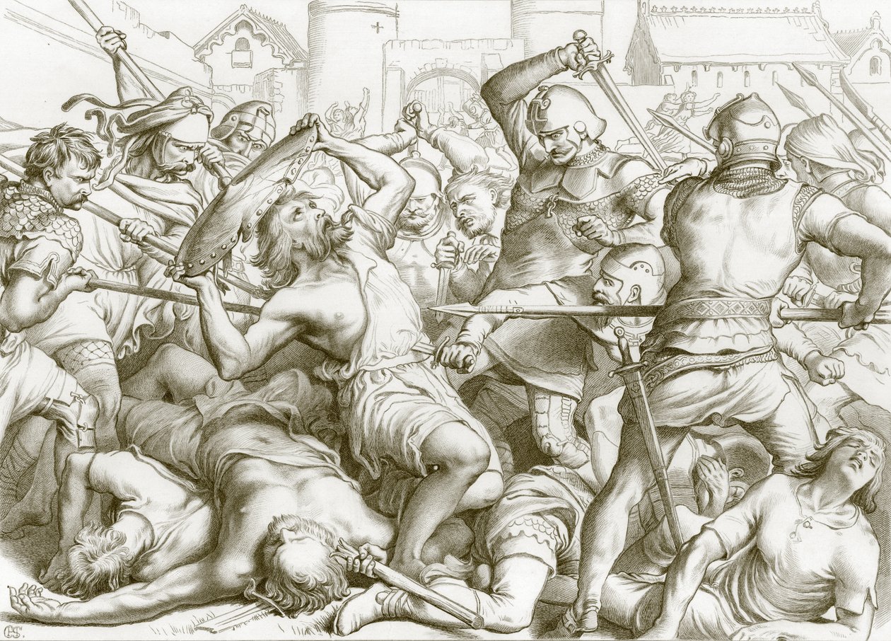 Wie Hereward den Rest des Preises seiner Seele erhielt von Henry Courtney (after) Selous