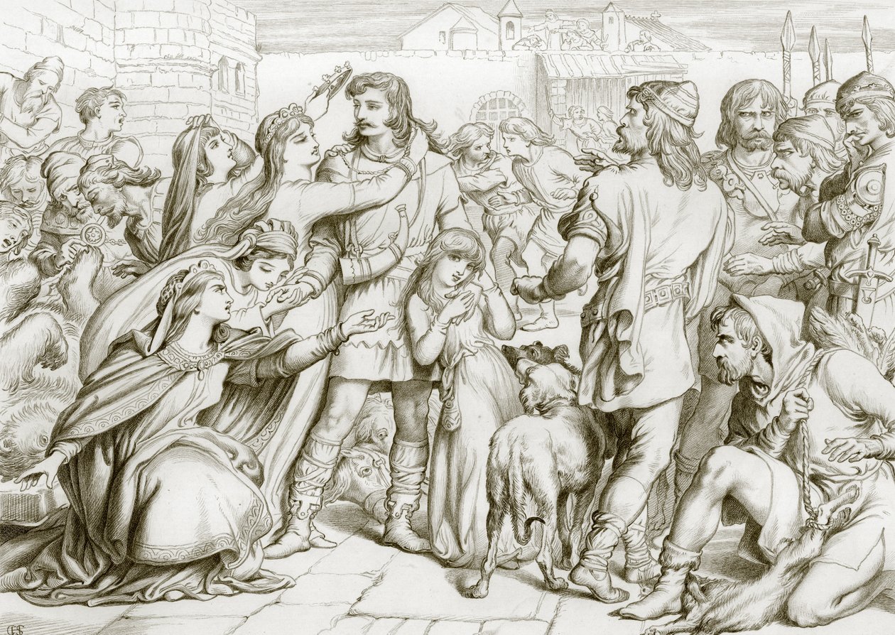 Wie Hereward den Bären erschlug von Henry Courtney (after) Selous