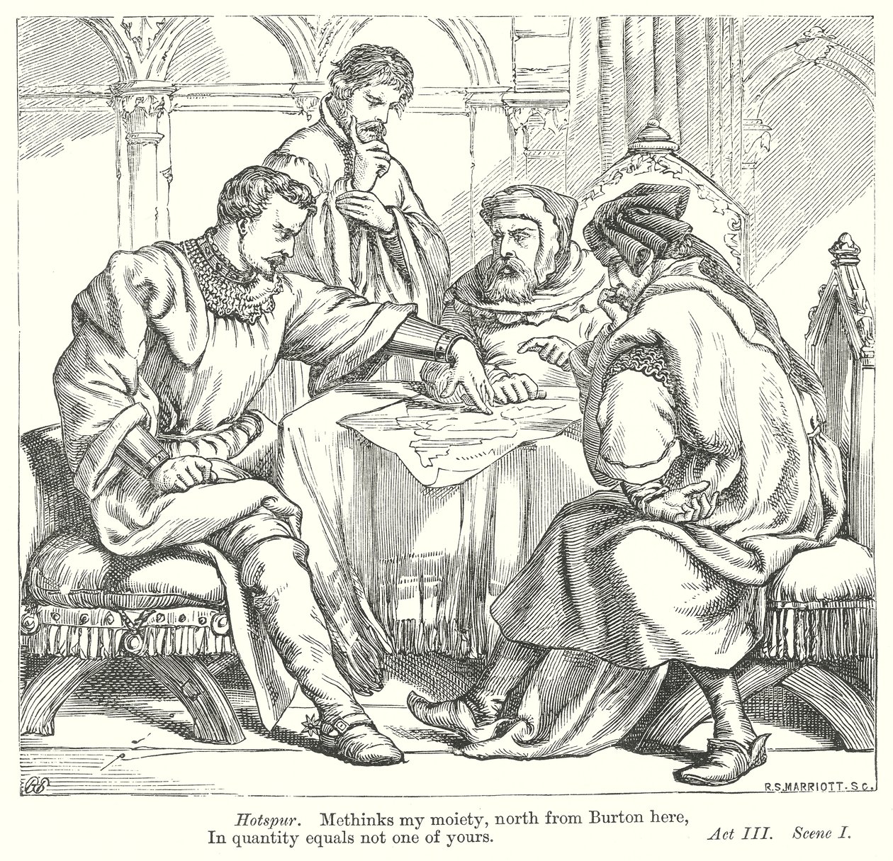 König Heinrich IV. Teil I (Gravur) von Henry Courtney (after) Selous