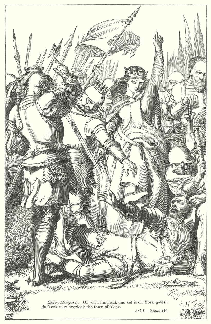 König Heinrich VI. Teil III (Gravur) von Henry Courtney (after) Selous