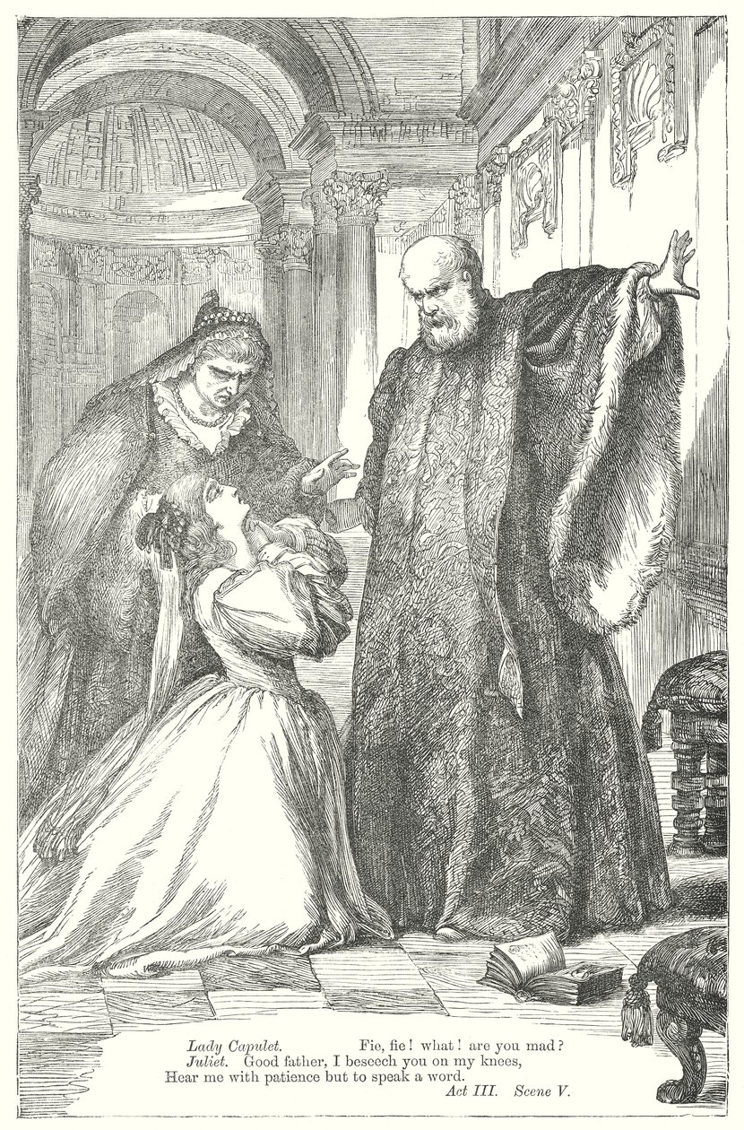 Romeo und Julia (Gravur) von Henry Courtney (after) Selous