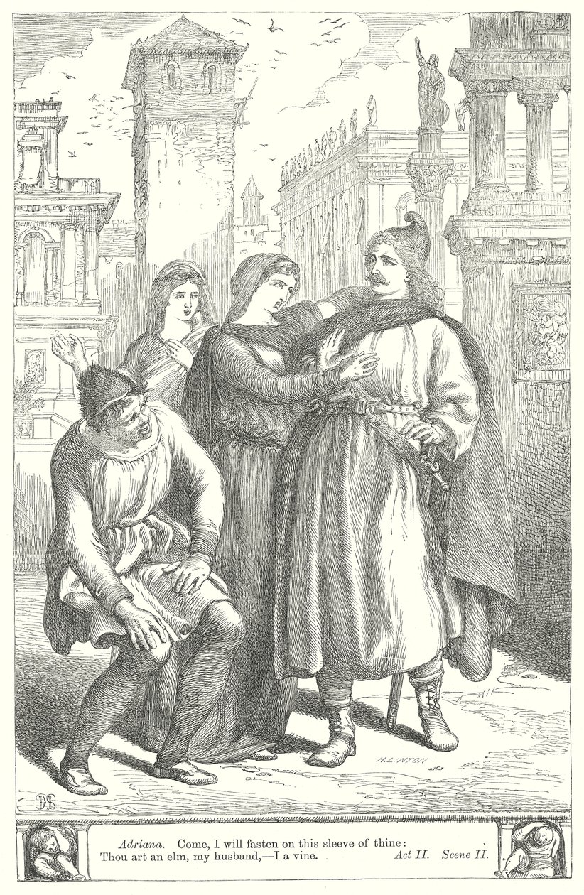 Die Komödie der Irrungen (Gravur) von Henry Courtney (after) Selous