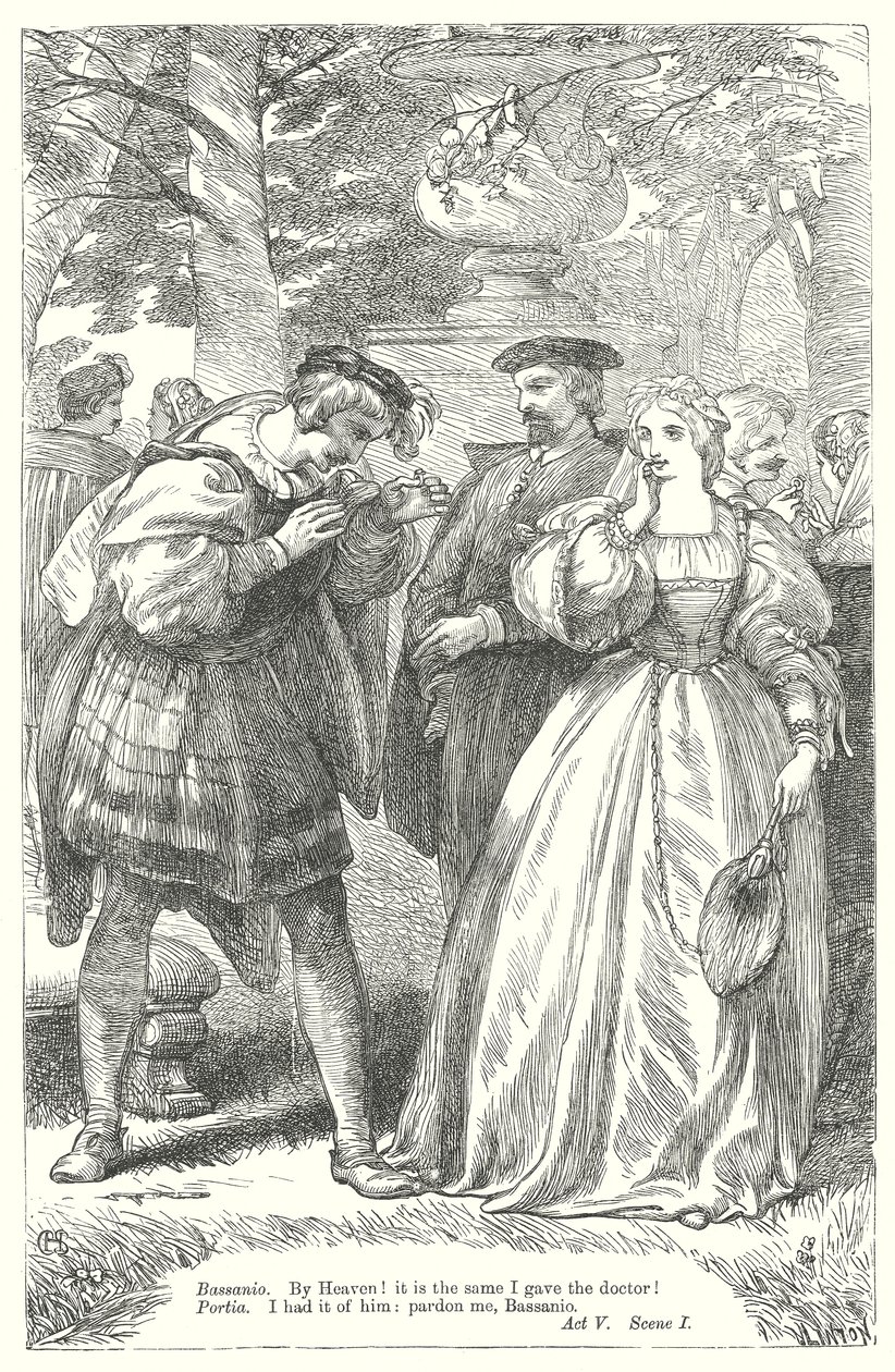 Der Kaufmann von Venedig (Gravur) von Henry Courtney (after) Selous