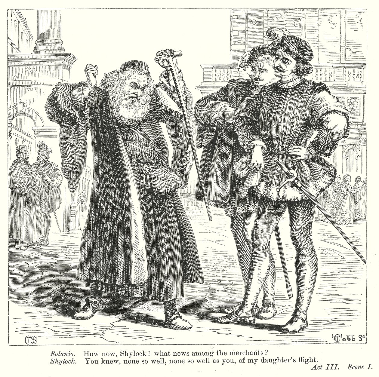 Der Kaufmann von Venedig (Gravur) von Henry Courtney (after) Selous