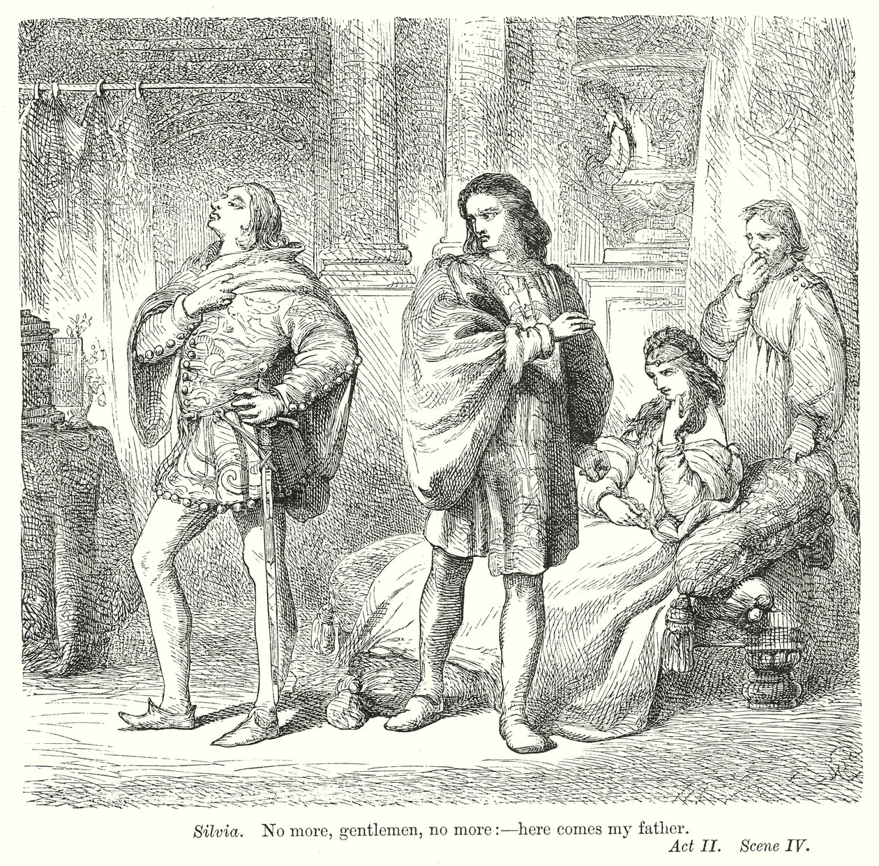 Die zwei Herren aus Verona von Henry Courtney (after) Selous