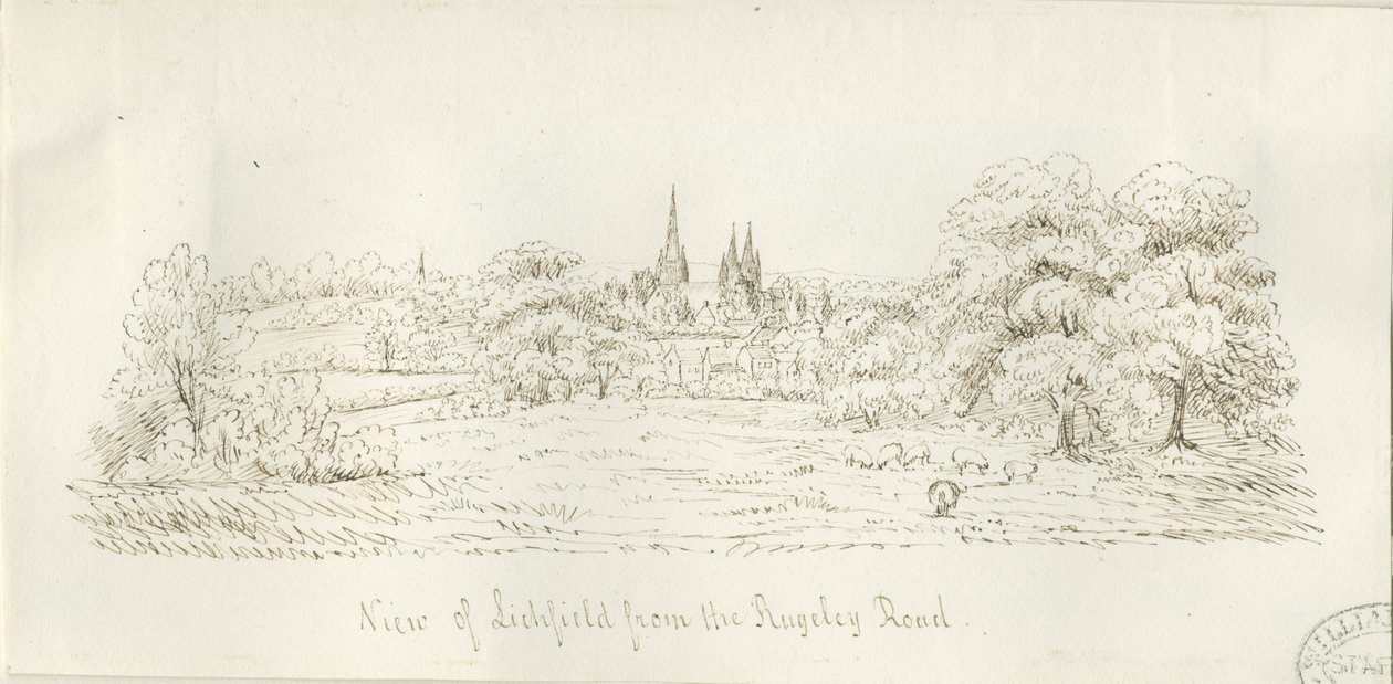 Lichfield - Nordansicht (fern) von Henry Curzon Allport