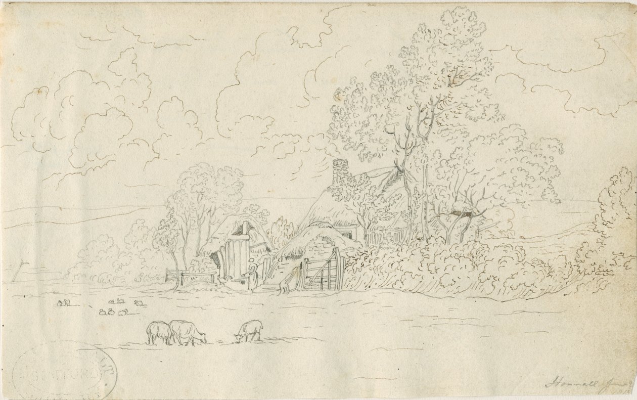 Stonnall Kirche: Federzeichnung, 20. Juni 1813 von Henry Curzon Allport