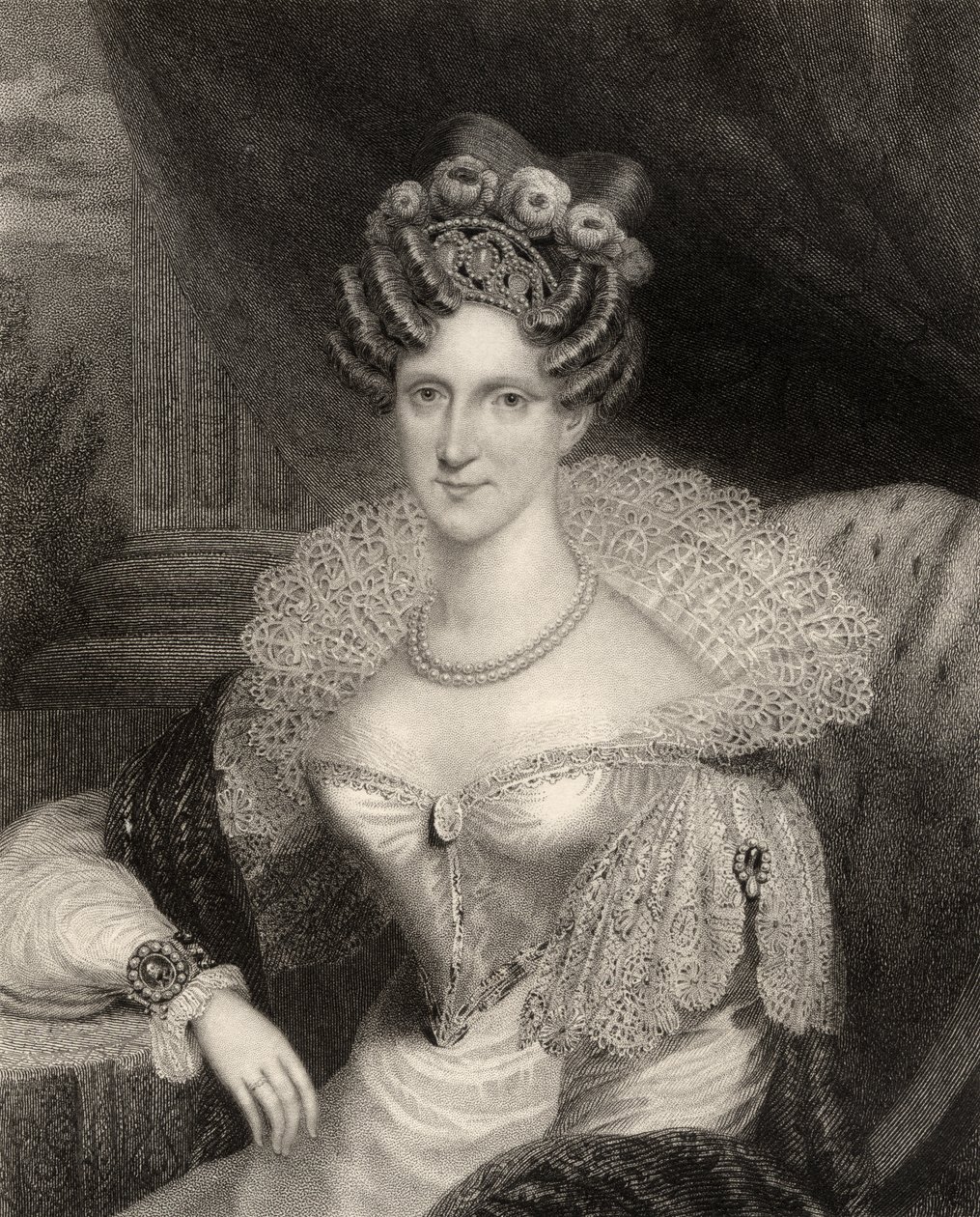 Prinzessin Adelaide von Sachsen-Coburg-Meiningen, graviert von H.R. Cook, aus 