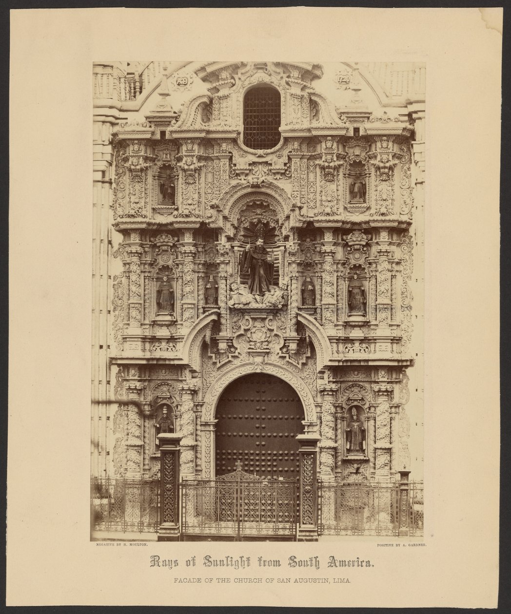 Fassade der Kirche San Augustin, Lima von Henry DeWitt Moulton