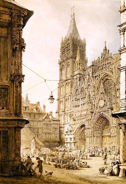 Kathedrale von Rouen, Westfront von Henry Edridge