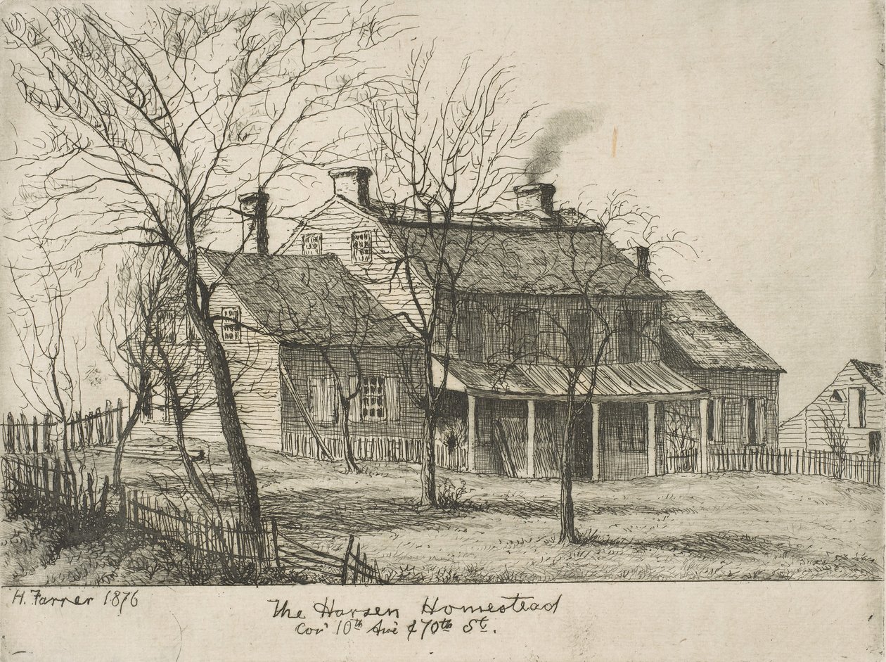 Das Harsen-Anwesen, Ecke 10th Avenue und 70th Street aus Szenen des alten New York, 1876 von Henry Farrer