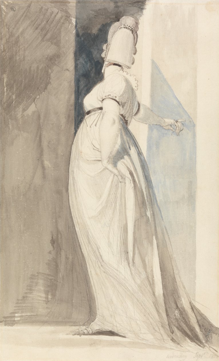 Rückansicht einer stehenden Frau, genannt Mrs. Fuseli von Johann Heinrich Füssli