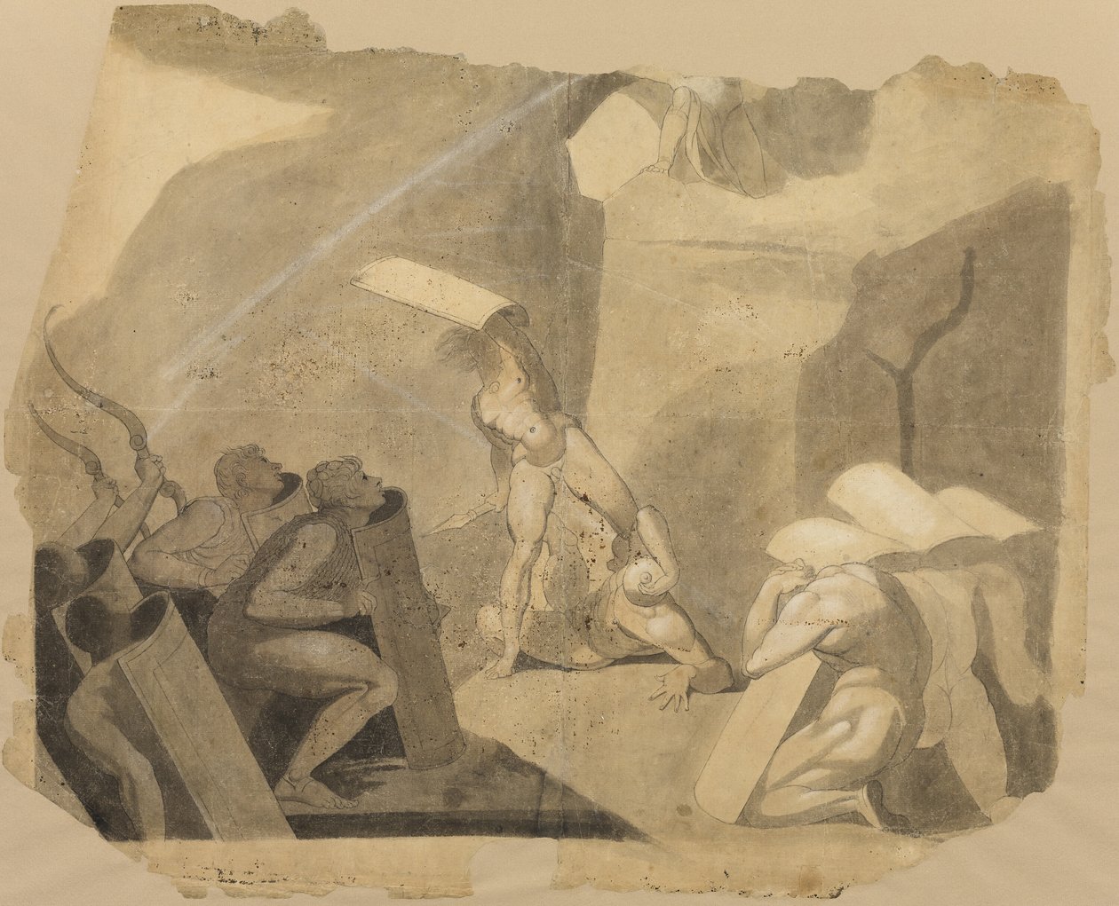 Titanen stürmen den Olymp von Johann Heinrich Füssli