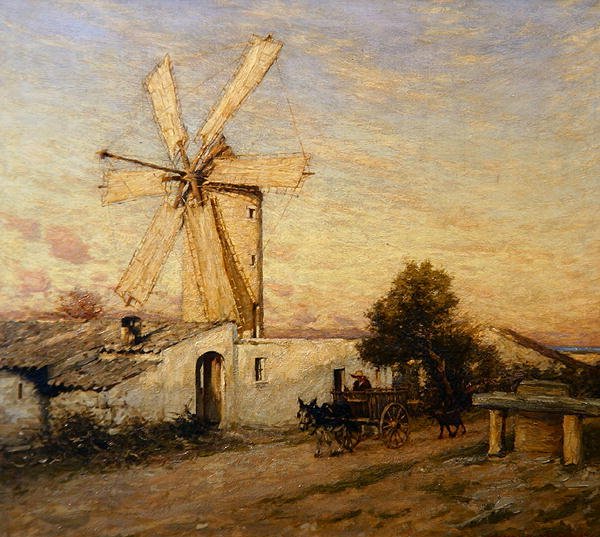 Mondaufgang in Spanien, Buger, Mallorca von Henry Herbert La Thangue
