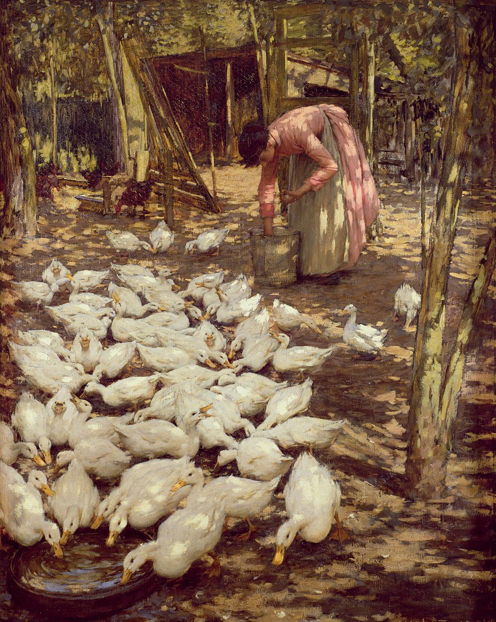 Der kleine Bauernhof, 1896 von Henry Herbert La Thangue