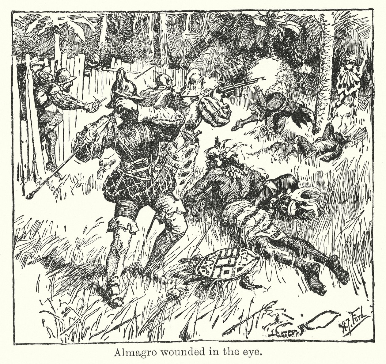 Almagro am Auge verwundet von Henry Justice Ford