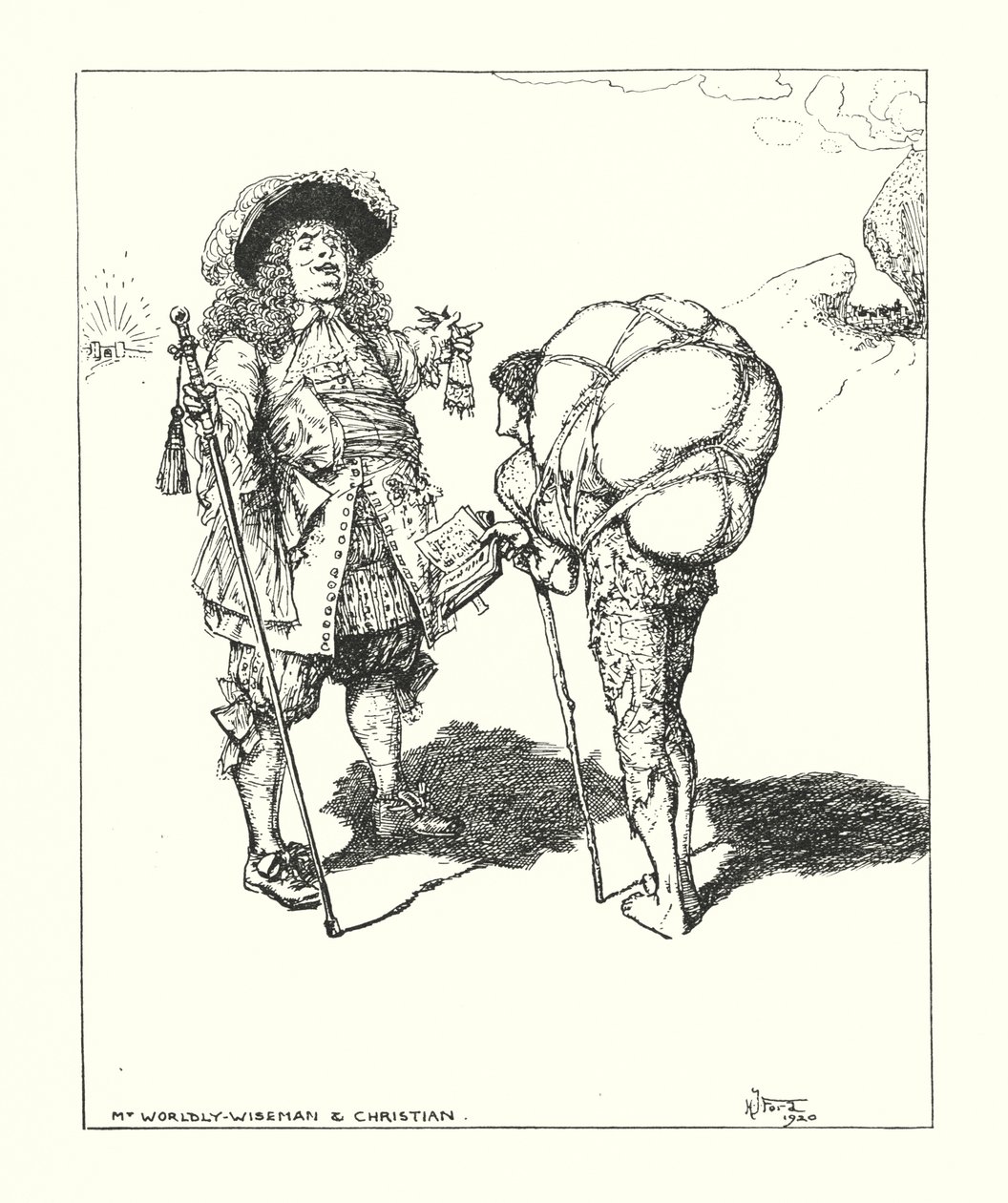 Illustration zu Pilgerreise von John Bunyan von Henry Justice Ford
