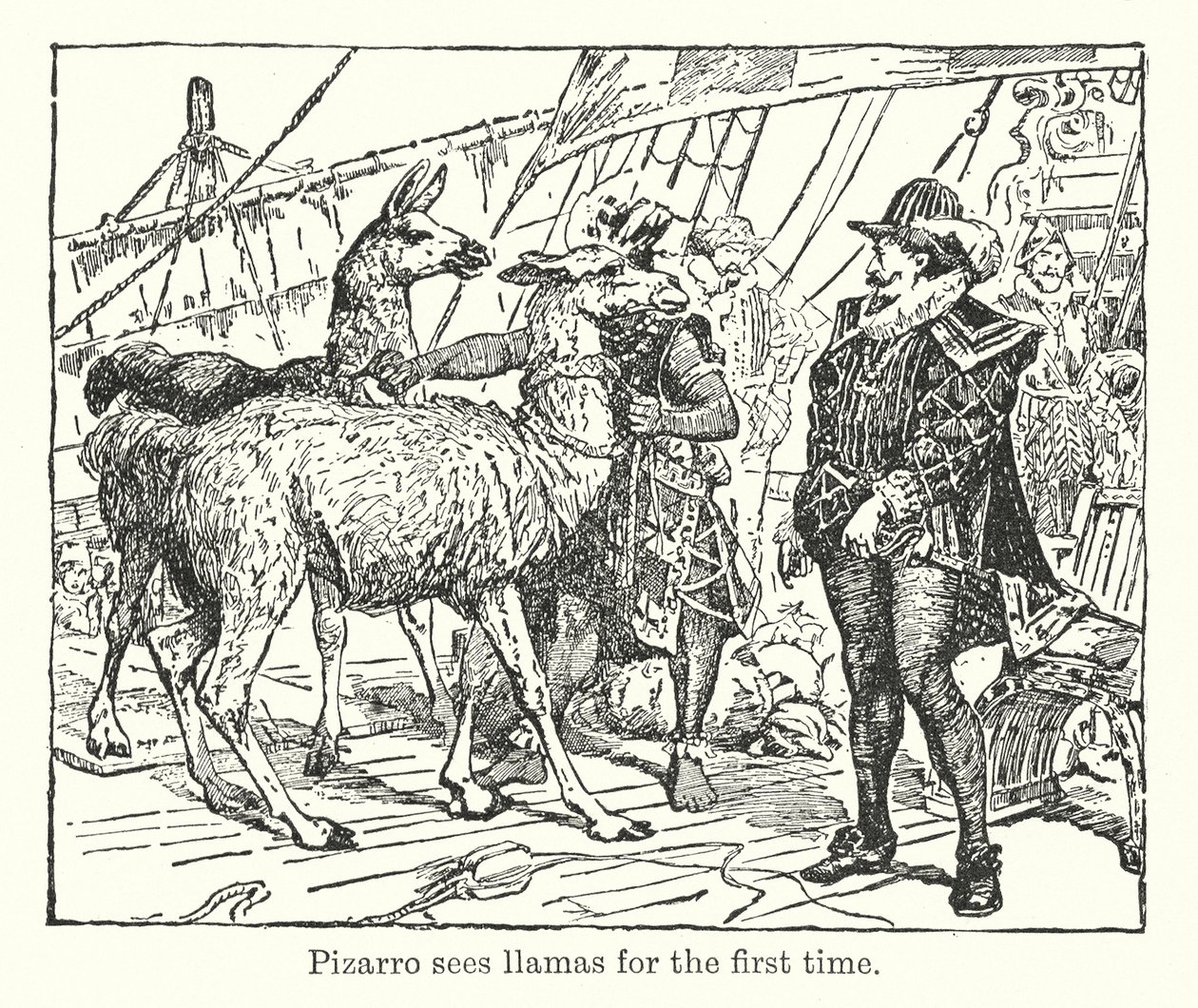 Pizarro sieht zum ersten Mal Lamas von Henry Justice Ford