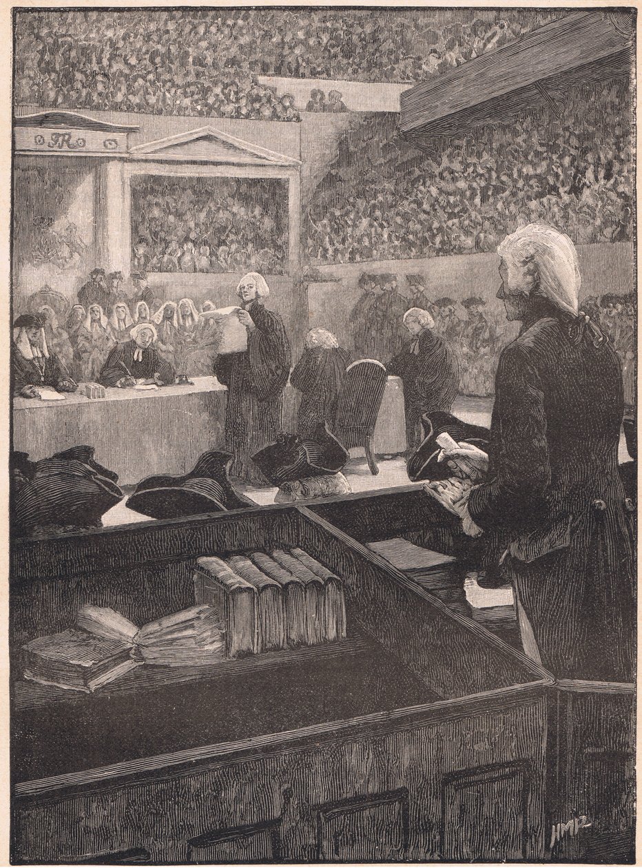 Der Prozess gegen Warren Hastings, 1788 von Henry Marriott Paget