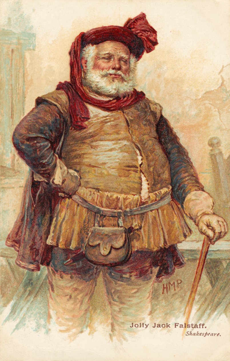William Shakespeares komische Figur Sir John Falstaff (Druck) von Henry Marriott Paget