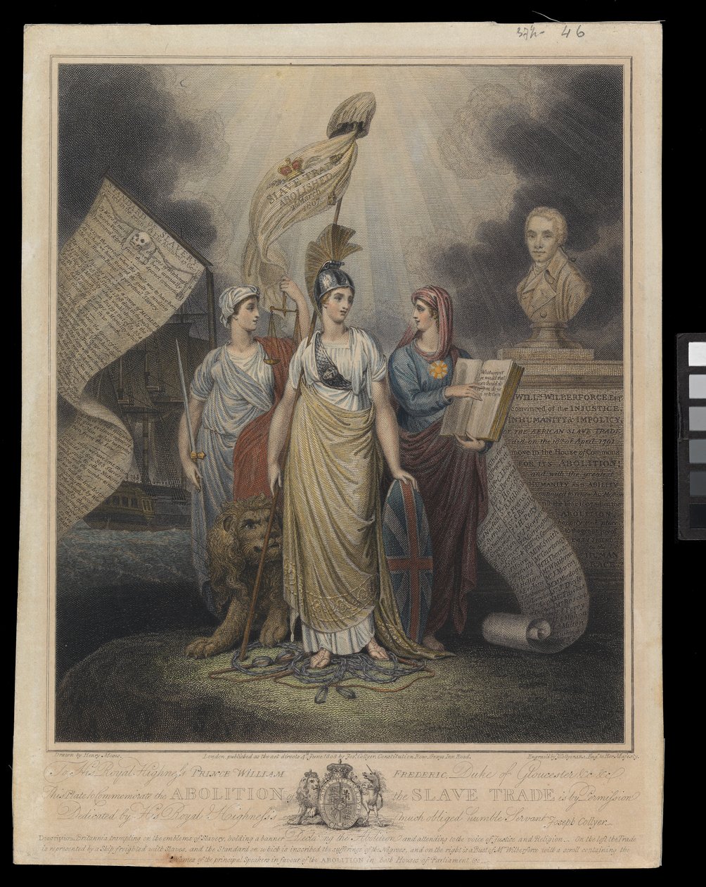 Tafel zur Erinnerung an die Abschaffung des Sklavenhandels, 4. Juni 1808 von Henry Moses