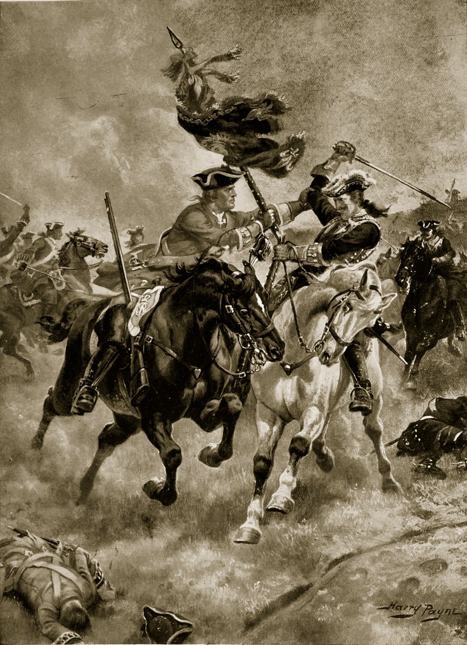Die Schlacht von Blenheim: Die Kavallerie im Einsatz, Illustration aus 
