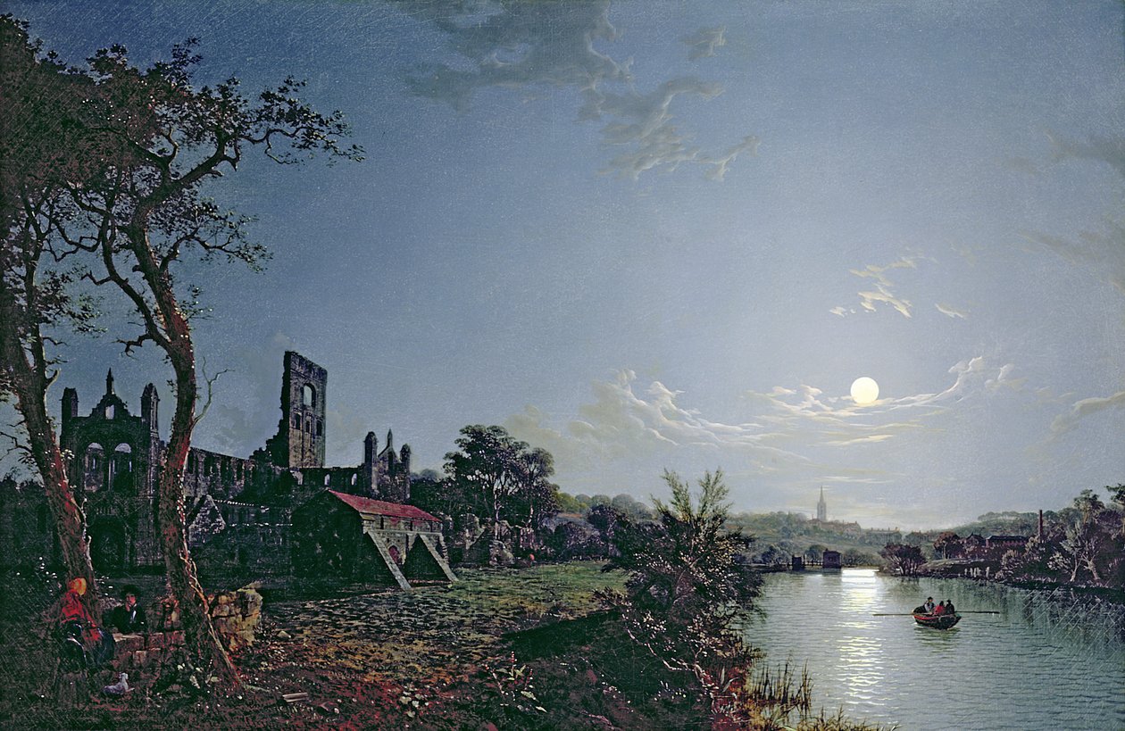 Morgen mit Blick auf die Abtei Kirkstall von Henry Pether