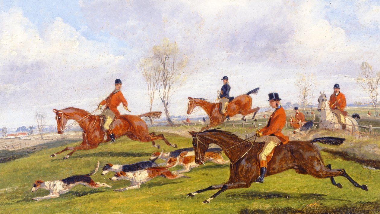 Jagdszene (Gouache auf Tafel) von Henry Thomas Alken