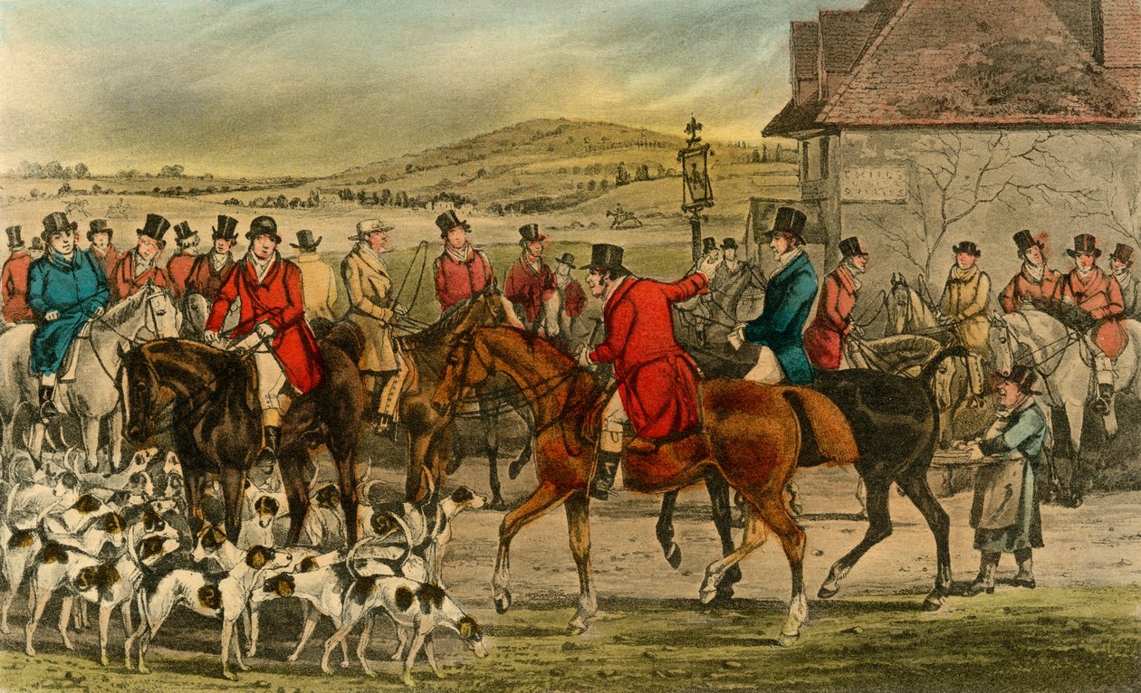 Mr. Jorrocks stellt den Yorkshireman dem Surrey vor, 1838 von Henry Thomas Alken