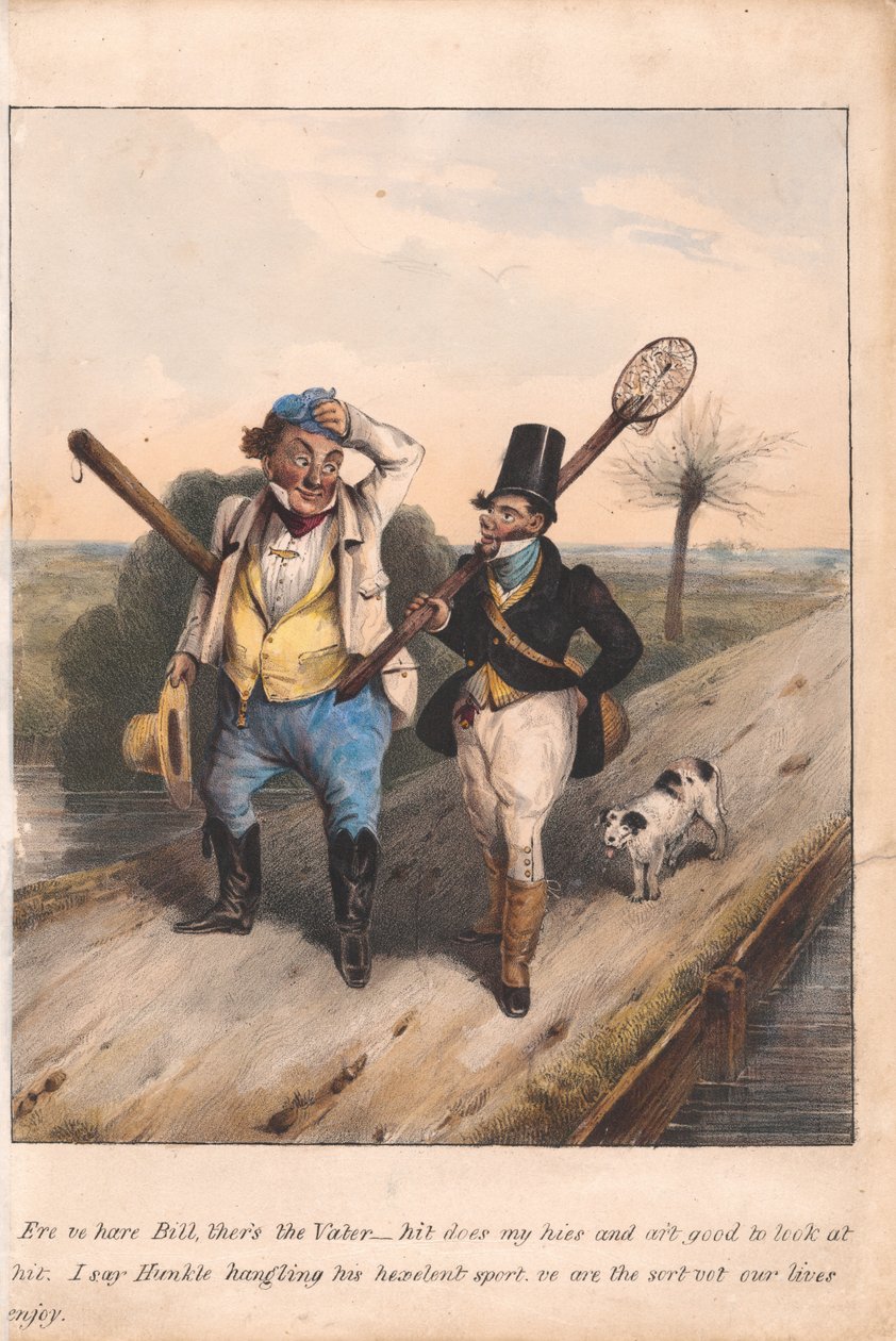 Satz von zwölf mit Titelblatt: Sportlicher Satiriker von Henry Thomas Alken