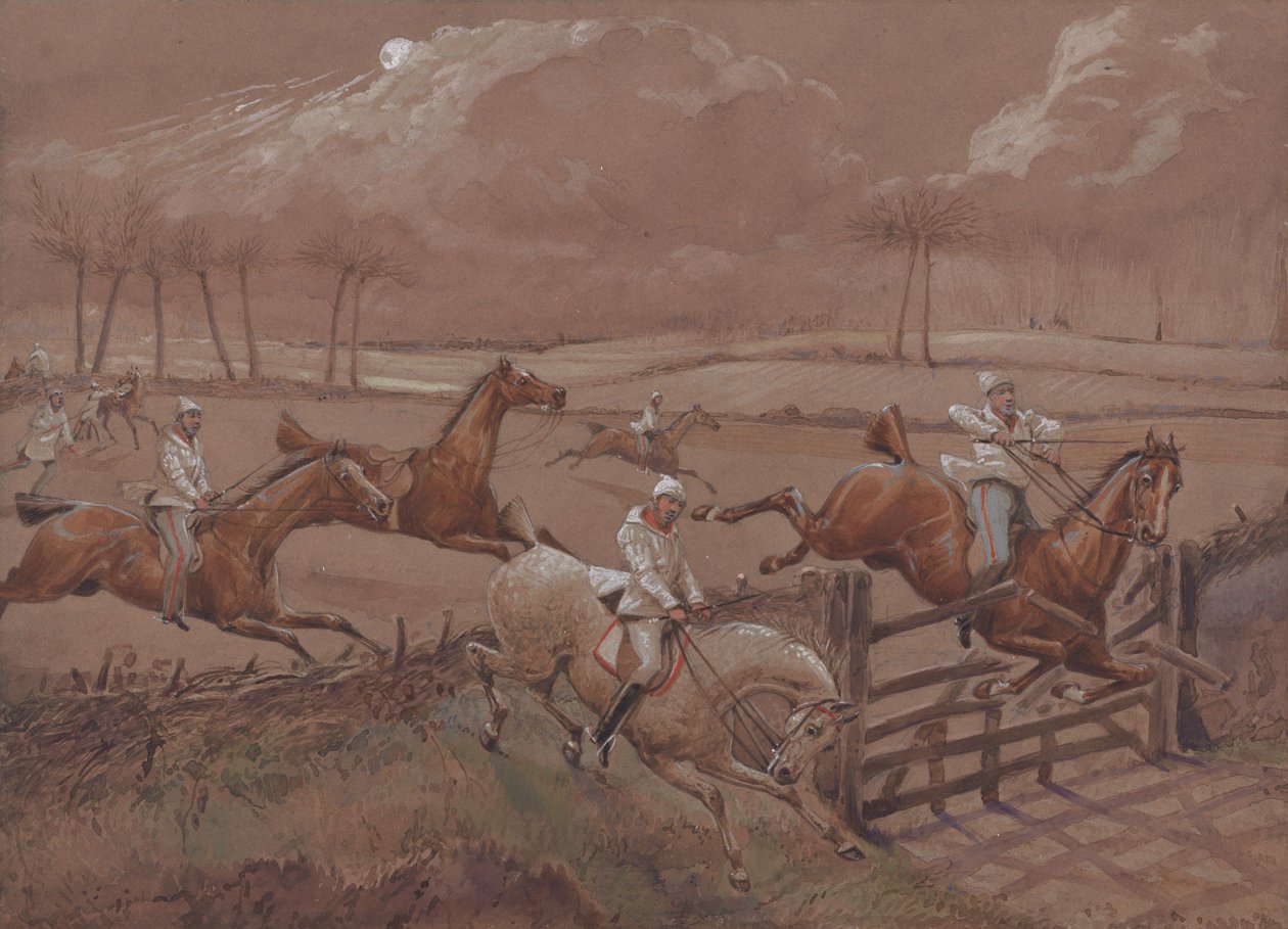 Die Nachtreiter von Nacton: Das letzte Feld nahe Nacton Heath von Henry Thomas Alken