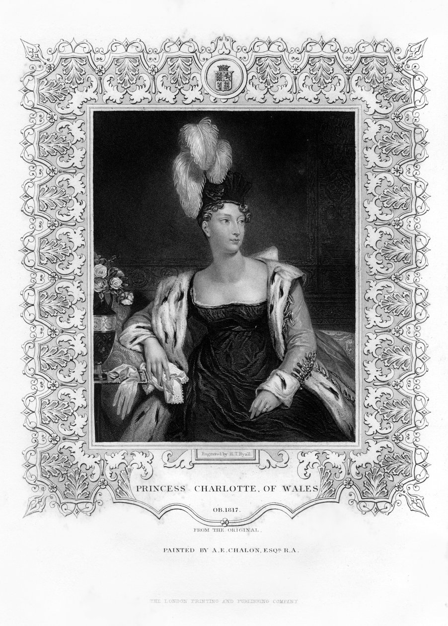 Prinzessin Charlotte Augusta von Wales, 19. Jahrhundert von Henry Thomas Ryall