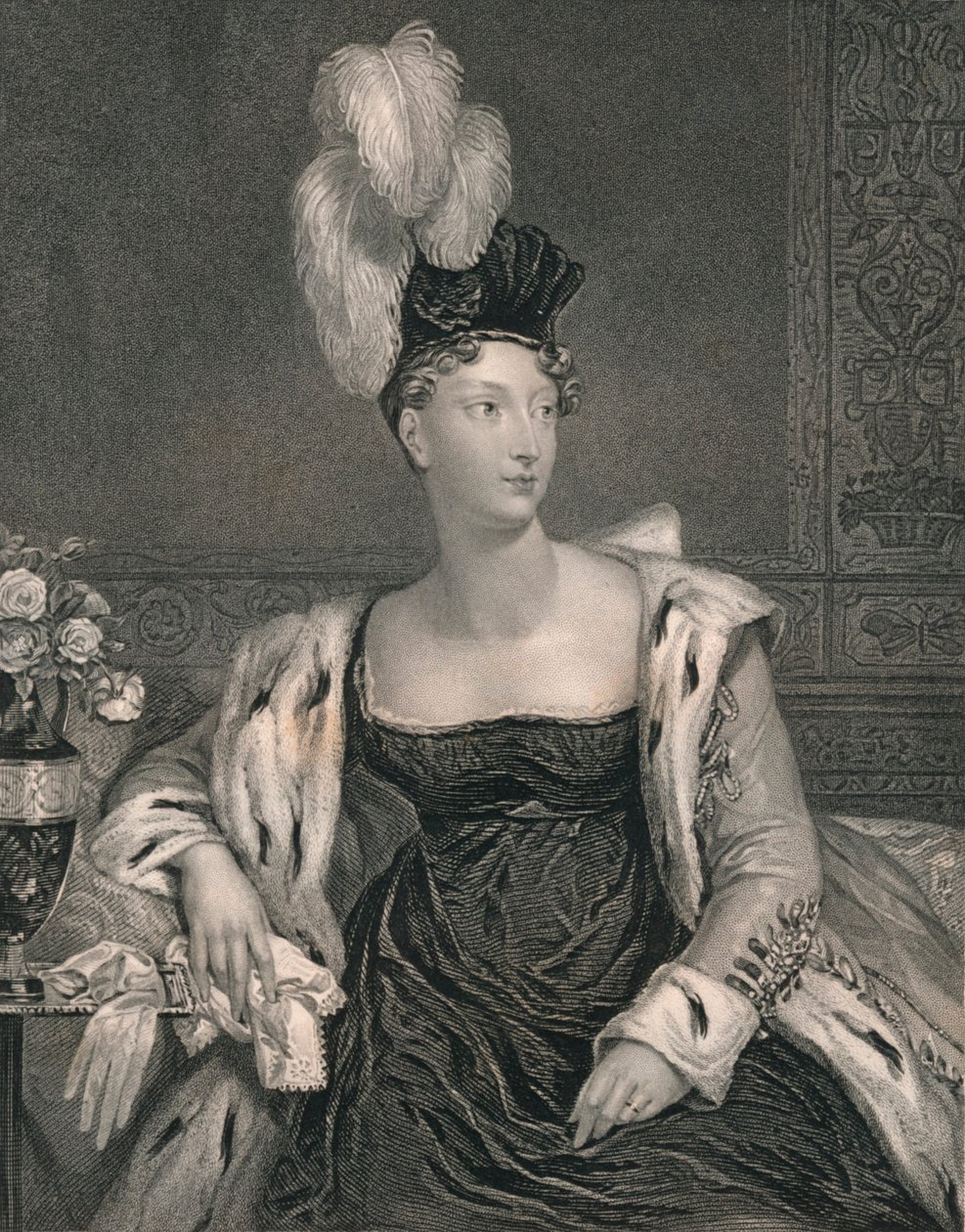 Prinzessin Charlotte von Wales, um 1817 von Henry Thomas Ryall