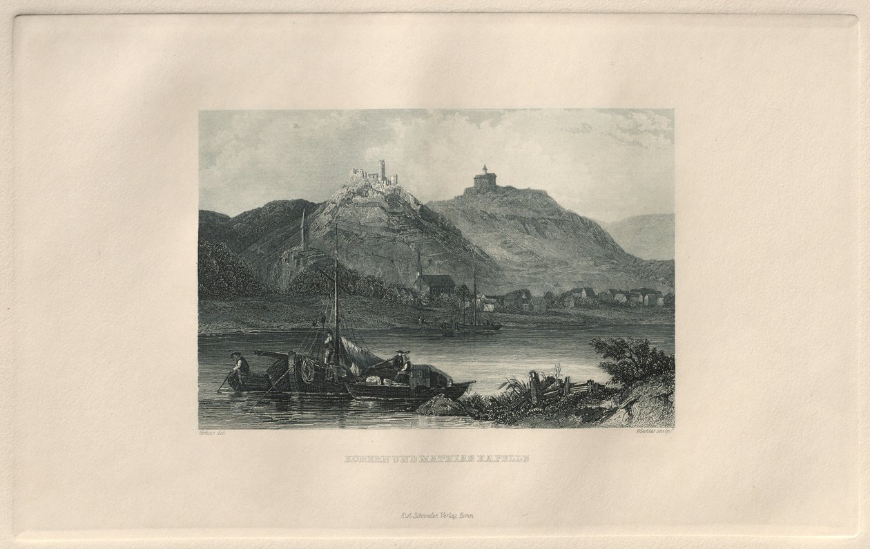 Das Malerische und Romantische Rheinland: Kobern und Mathias Kapelle, 1928 von Henry Winkles