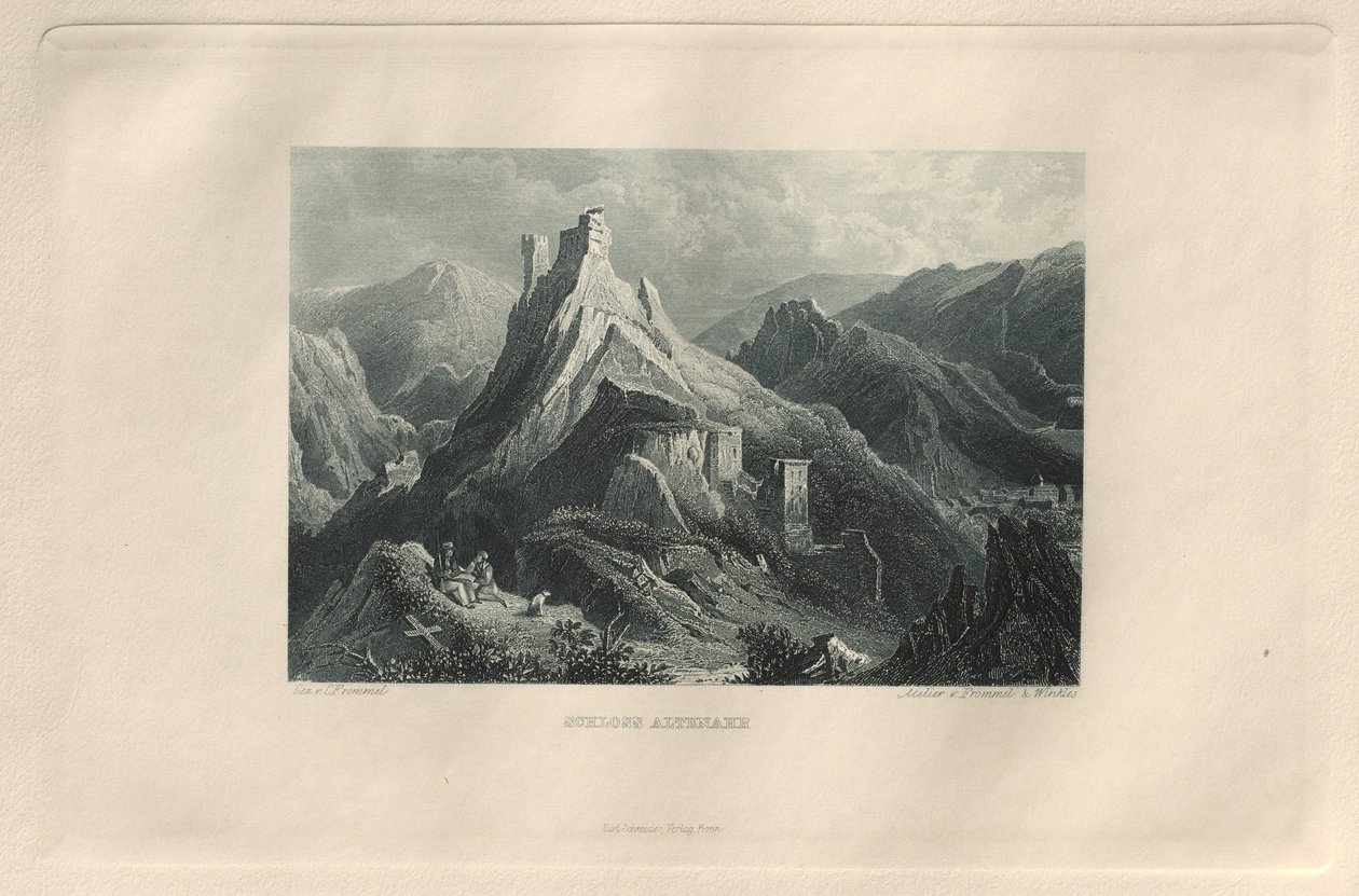 Das Malerische und Romantische Rheinland: Schloss Altenahr, 1928 von Henry Winkles
