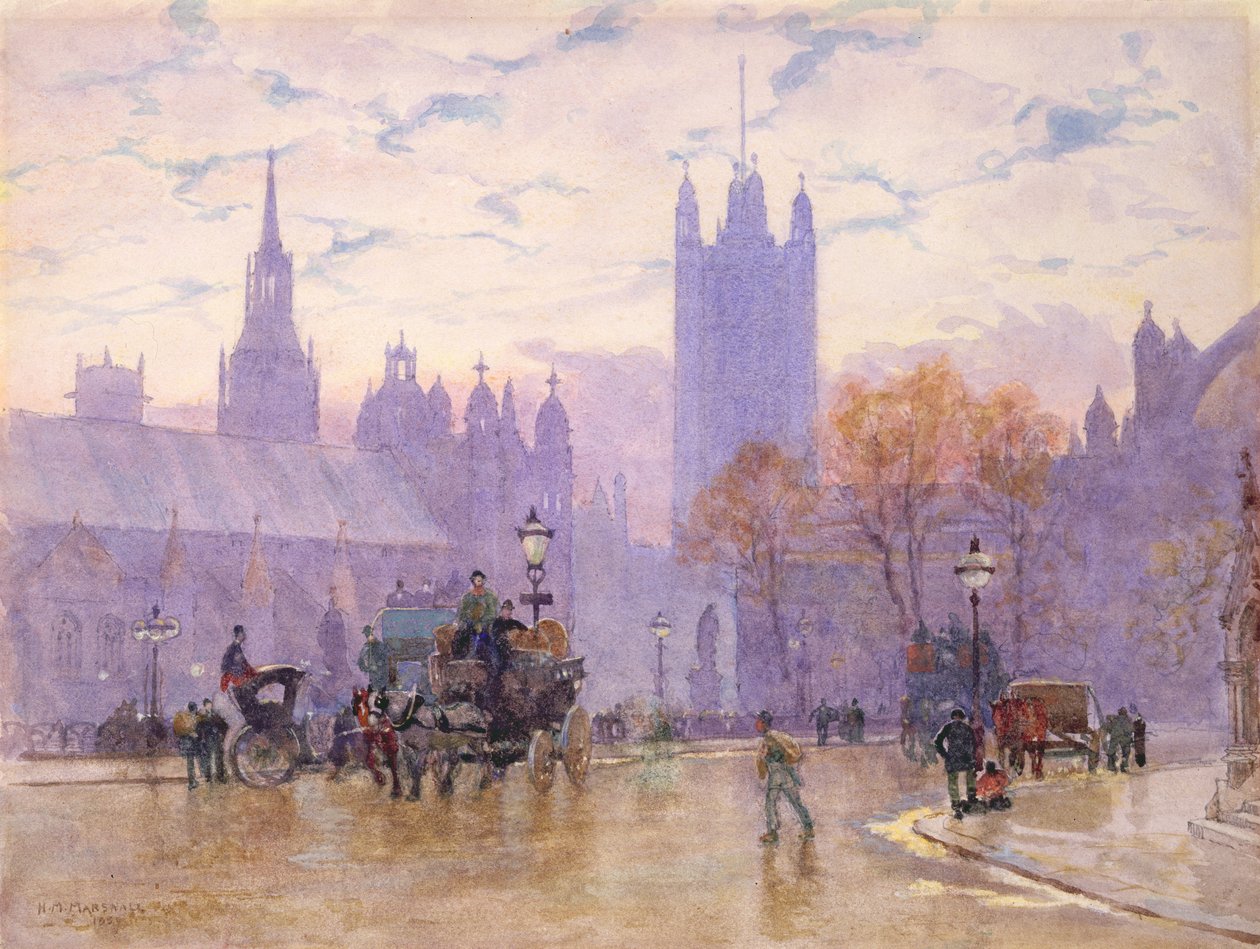 Morgen auf dem Parlamentsplatz, 1889 von Herbert Menzies Marshall