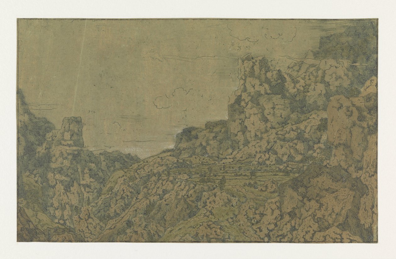 Berglandschaft mit Plateau von Hercules Segers
